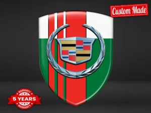 Cadillac Adesivi Resina Look Drift Stile Bombato Premium